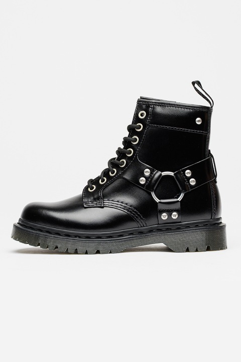 Dr. Martens, Унисекс боти 1460 Harness от лачена кожа, Черен