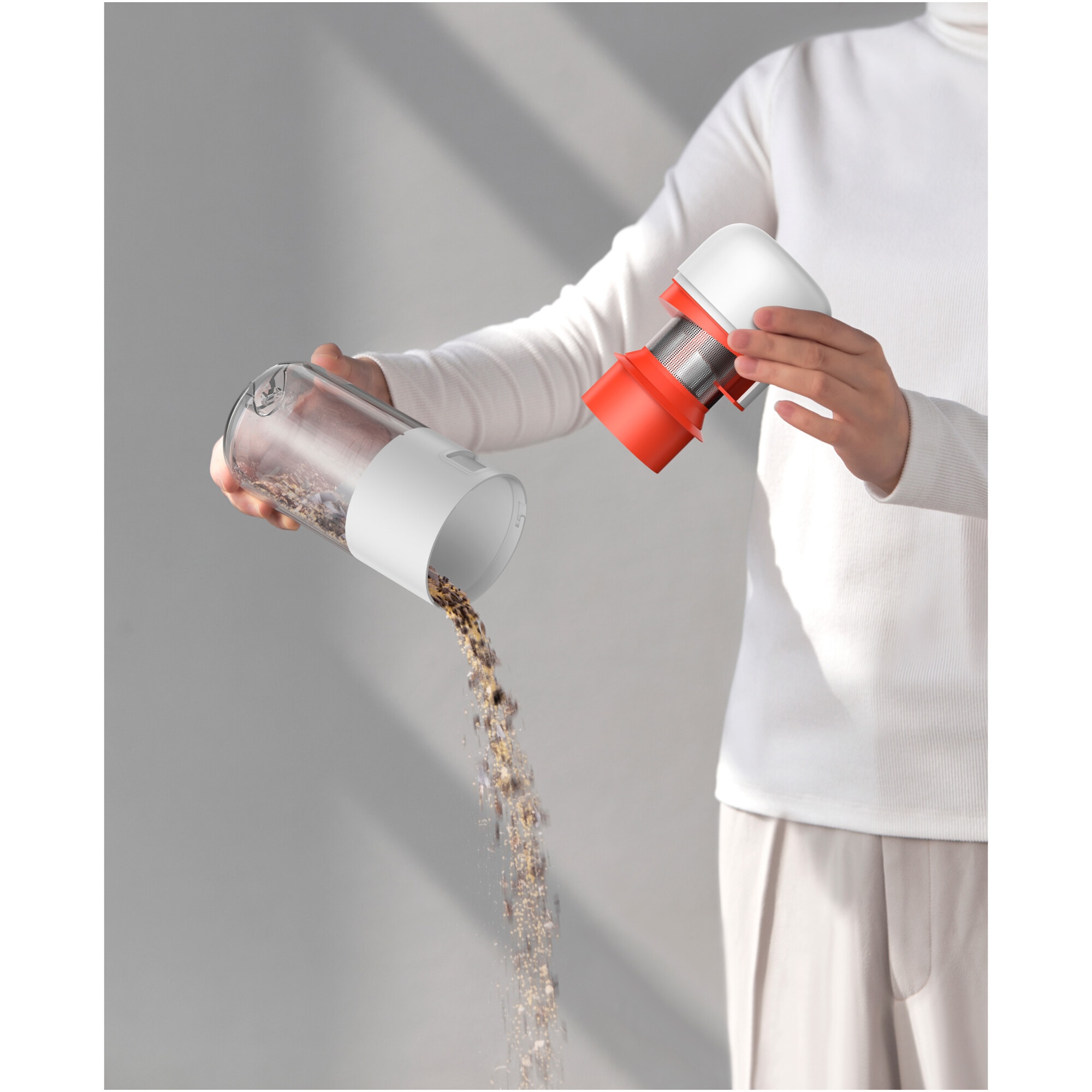 Aspirator Xiaomi Dust Mite Pro BHR8943EU pentru indepartarea acarienilor, 14kPa, 400W, UV sterilizare, ultrasunete, filtrare HEPA, perie electrica spiralata, senzor inteligent, recipient transparent pentru praf, alb