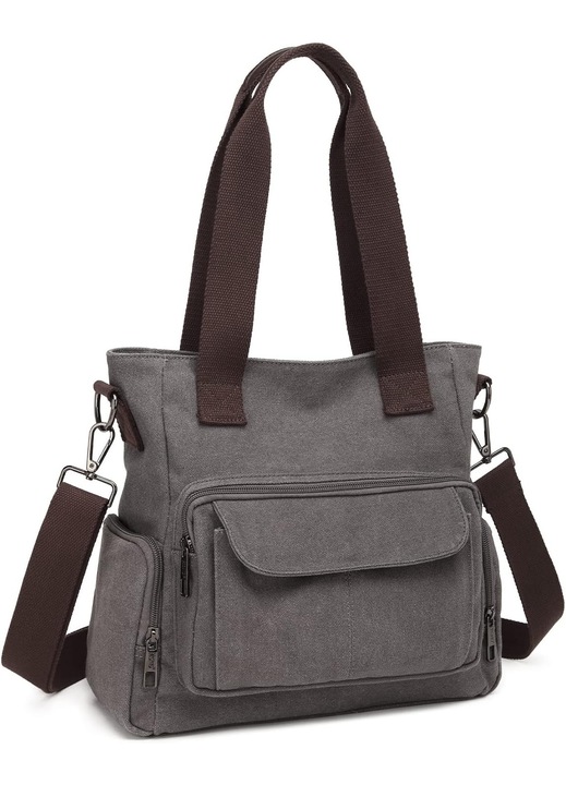 Vászon táska nőknek, sokszínű, sok rekesszel, könnyű, mindennapi használatra