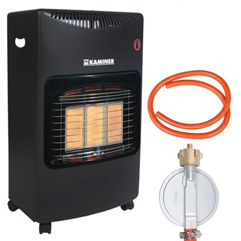 Soba Kaminer pe Gaz GPL Butelie, Putere 4200W, 3 Trepte de Incalzire, Incalzitor Ceramic, Portabila pe Roti, Aprindere Automata Soba Kaminer pe Gaz GPL Butelie, Putere 4200W, 3 Trepte de Incalzire, Incalzitor Ceramic, Portabila pe Roti, Aprindere Automata