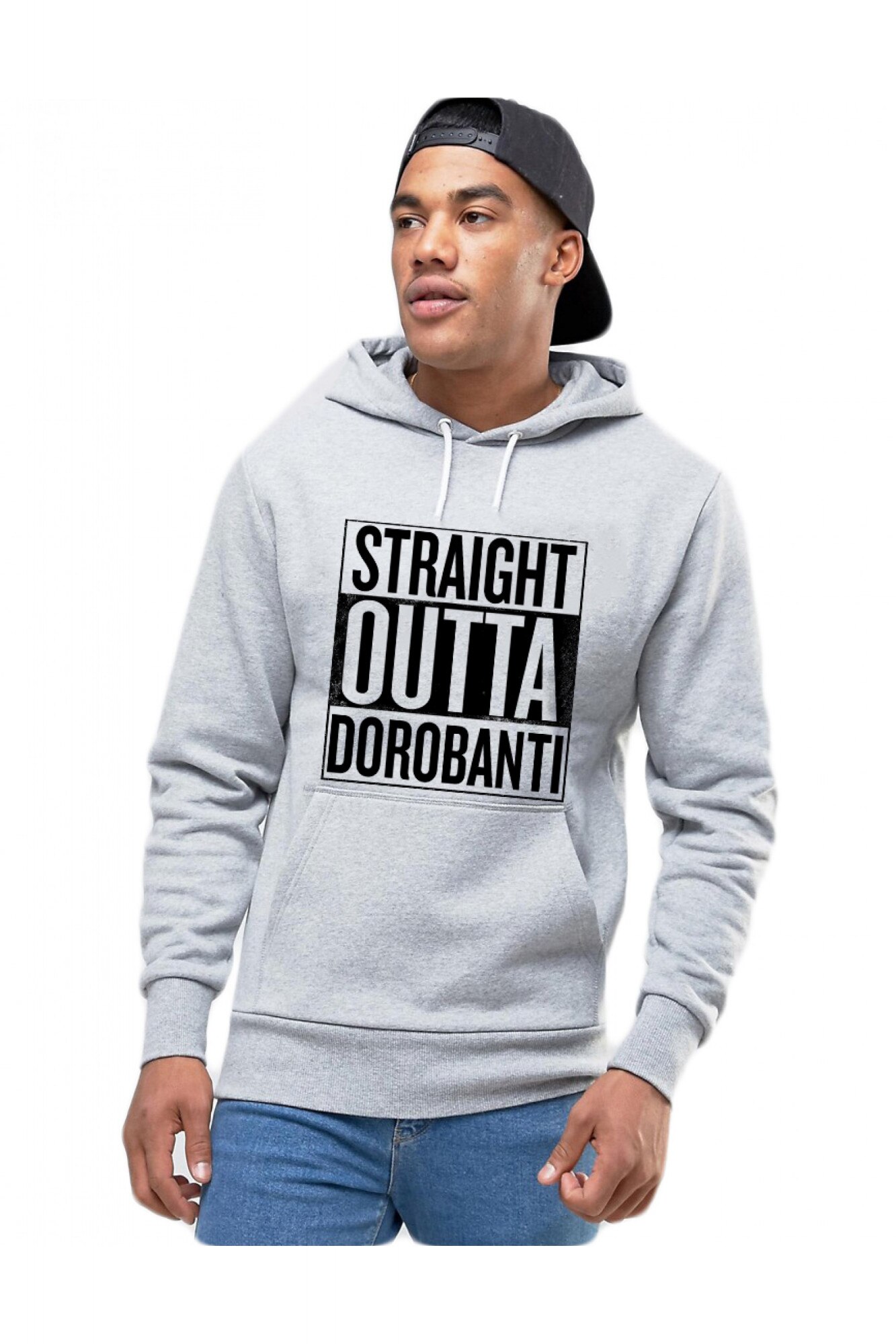 Hanorac Barbati Gri - Straight Outta Dorobanti