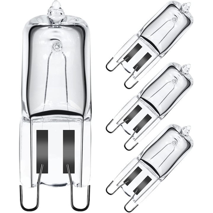 Халогенна крушка за фурна GMY G9, 40W, 230V, 300℃, топлоустойчива, за Neff / AEG / Smeg / Zanussi / Bosch / крушки за фурна, пакет от 4 [Енергиен клас G]