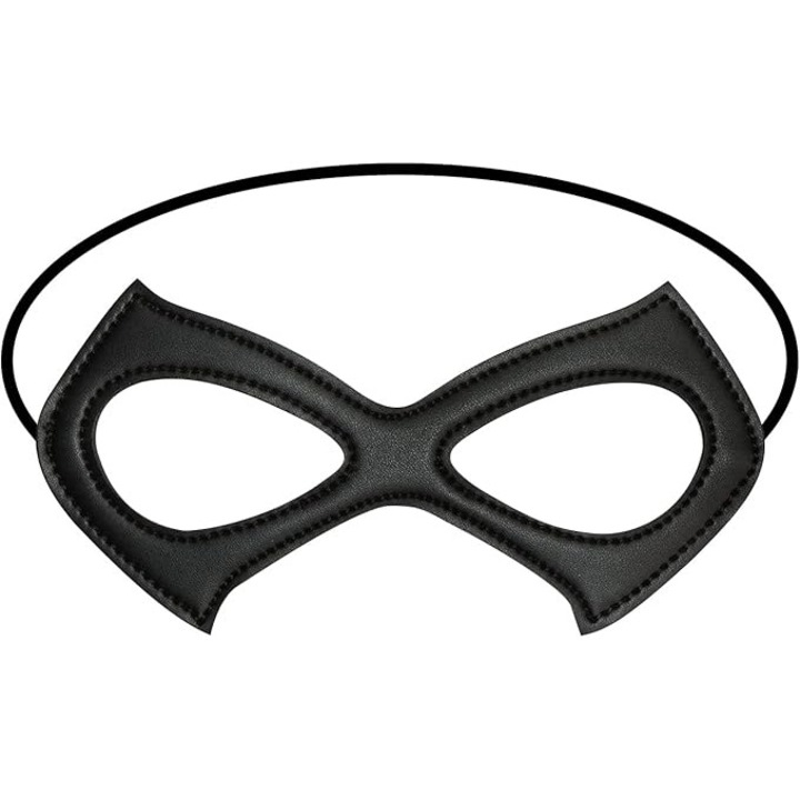 Masca pisica piele PU, ajustabila, neagra, marime universala
