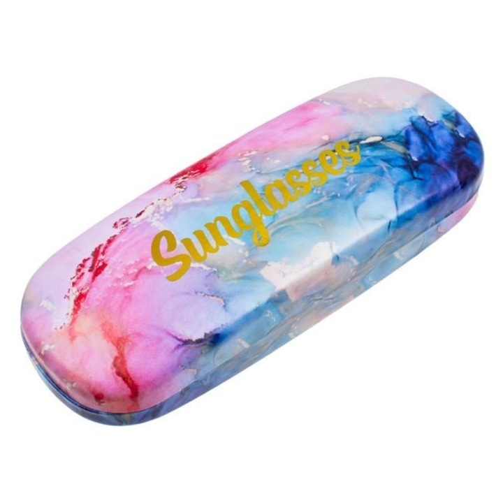 Husa Ochelari Marble cu Folie Auriu • Toc Dur de Soare & Vedere – Design Premium ANTBRO®