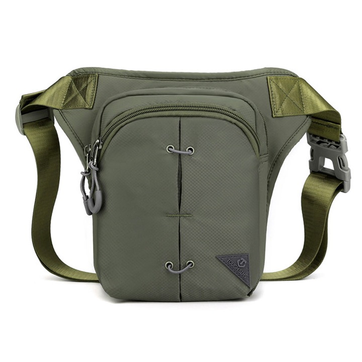 Geanta de umar sport multifunctionala din nailon pentru exterior, noua, de buzunar, pentru calatorii, Messenger, cu buzunar pentru calarie, verde