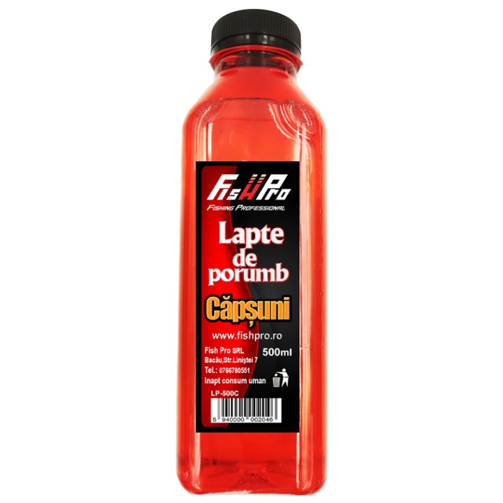 Lapte De Porumb Capsuni Rosu 500Ml Fish Pro