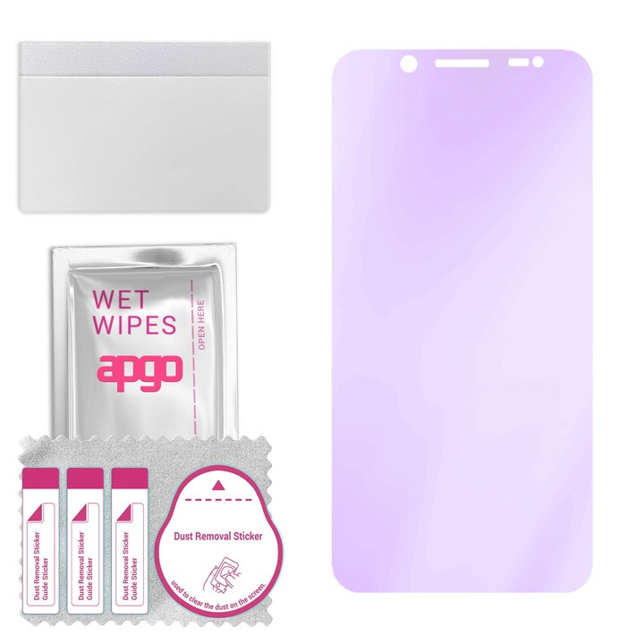 apgo ANTI-BLUE защитно стъкло за Ulefone Power Armor 16S – хибридно стъкло, протектор за екран, гланцово, професионално гъвкаво хибридно стъкло, 9H, пълно лепене