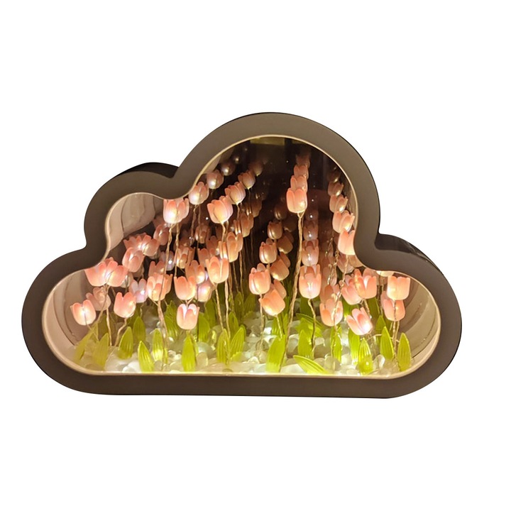 Lampa de noapte DIY Tulip pentru dormitor, lampa de birou Tulip Cloud