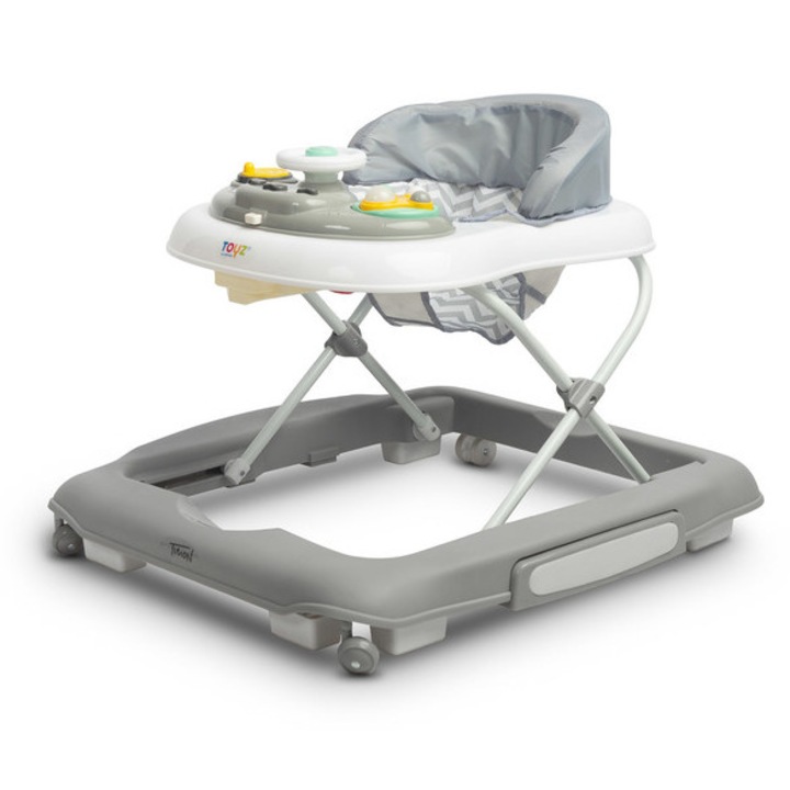 Toyz Timon 2 az 1-ben járókeret hangokkal és játékokkal, szürke, 22x26cm