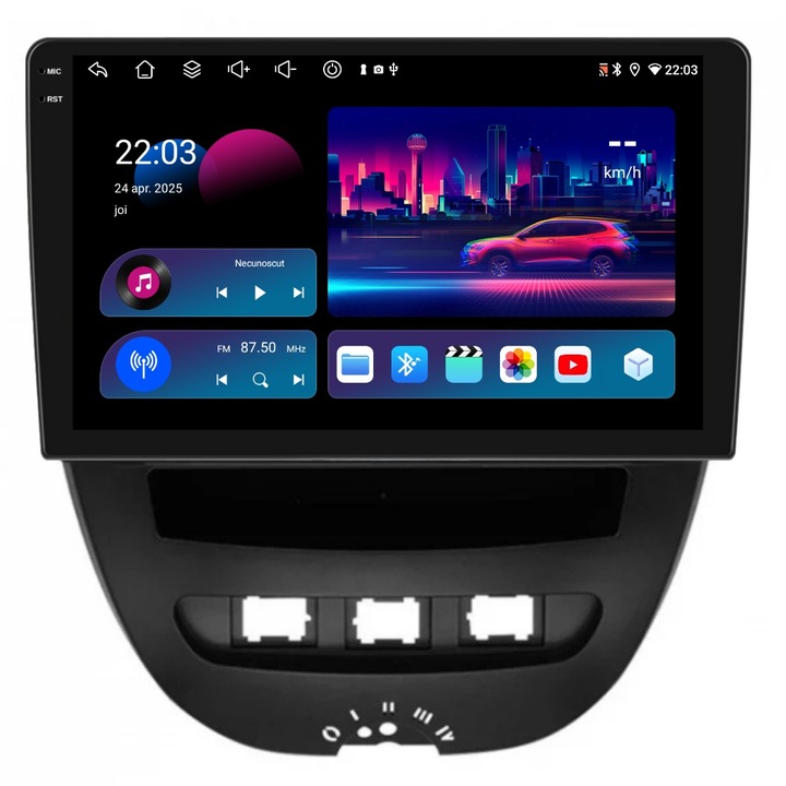 Navigatie PilotOn Citroen C1 2005-2014 10 inch 4GB 64GB 8 CORE