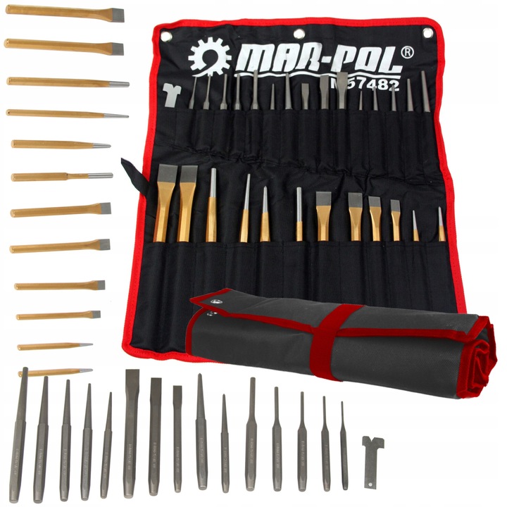 Комплект от 28 длета, MAR-POL, стомана, с куфар за съхранение