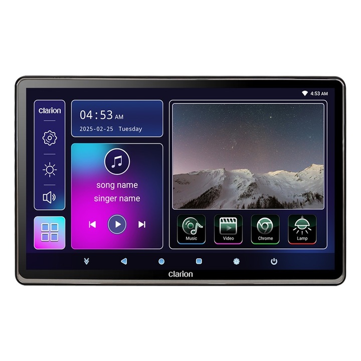 Автомобилен монитор Clarion, 11.6", Android 13, IPS HD екран, Wi-Fi, Bluetooth, Mirror Link