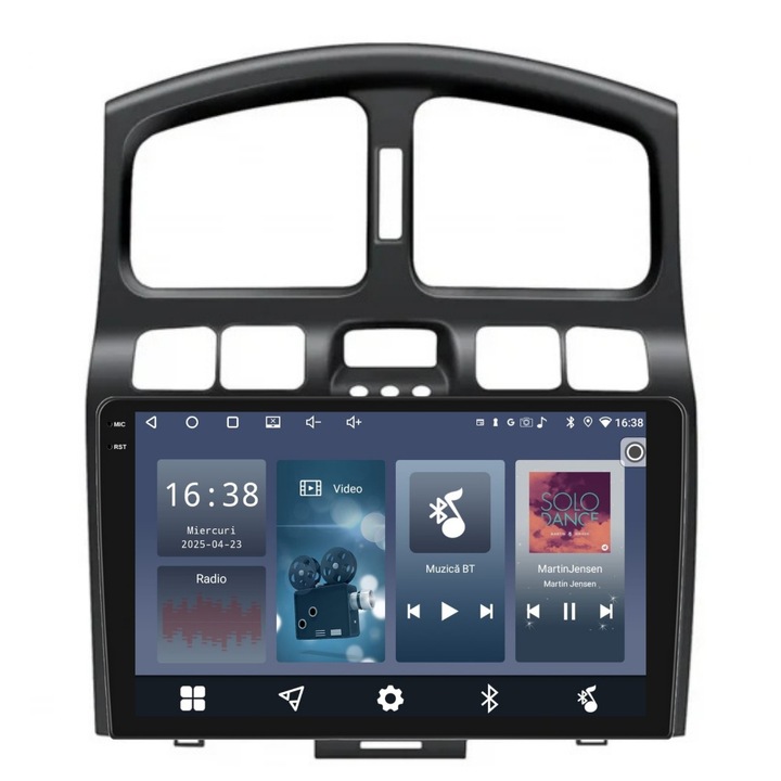 Navigációs rendszer a Hyundai Santa FE I 2000-2006 modellhez, 9 hüvelykes, 2 GB-os, 32 GB-os, 4 magos kijelzővel