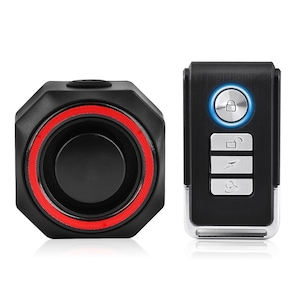 Alarma Anti Furt Pentru Biciclete Si Motociclete 110 DB, Beedove, Reincarcabila Prin USB, 3 Nivele De Volume, Lumina De Pozitie, Indicator De Franare, Senzor De Vibratii, Impermeabila IP65, 7 Nivele De Senzivitate, Cu Telecomanda, Negru/Rosu