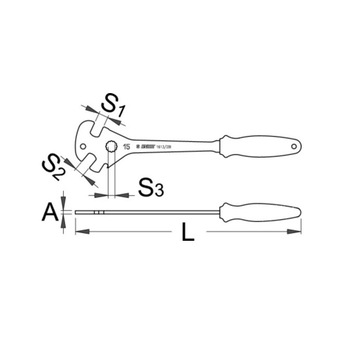 Cheie Unior de pedala cu profil de 15 mm Cheie Unior de pedala cu profil de 15 mm