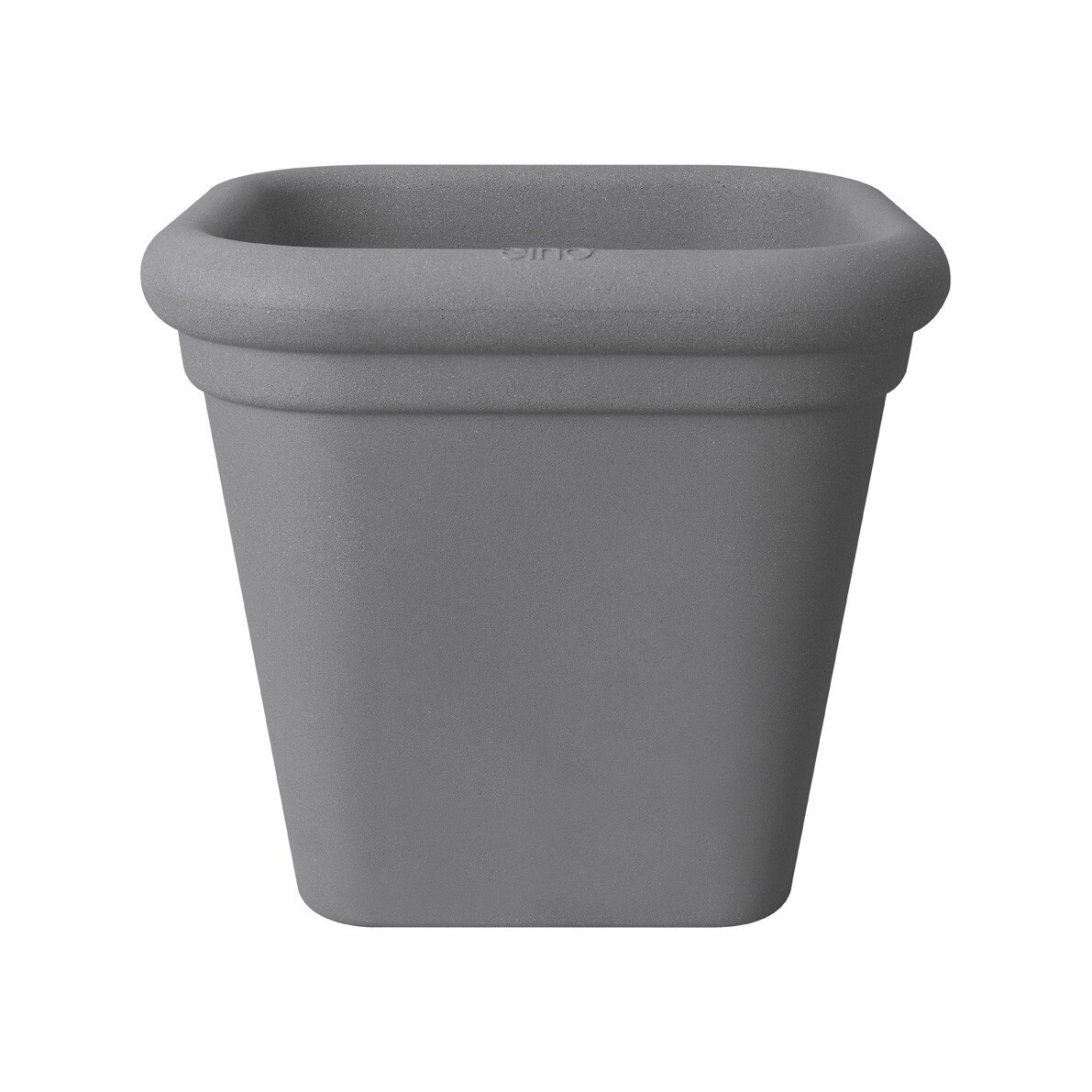 Ghiveci din material compozit plastic si lemn allure doppio square 40 cm, culoare mineral clay