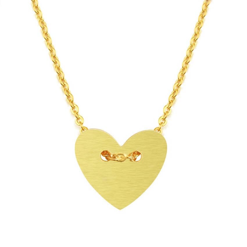 Colier de dama cu pandantiv sub forma de Inimioara Gold Auriu (Ambalaj CADOU CUTIE)
