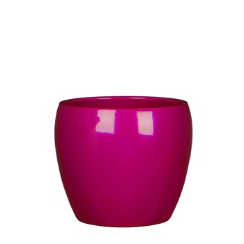 Ghiveciul rotund Lidy din ceramica, de la Edelman, culoarea fuchsia, potrivit plantelor mici si mijlocii, precum cactusii sau suculentele, cu inaltimea de 12,5 cm si diametrul de 14,5 cm Ghiveciul rotund Lidy din ceramica, de la Edelman, culoarea fuchsia, potrivit plantelor mici si mijlocii, precum cactusii sau suculentele, cu inaltimea de 12,5 cm si diametrul de 14,5 cm