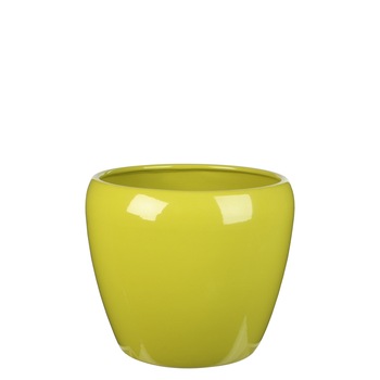 Ghiveciul rotund Lidy din ceramica, de la Edelman, culoarea verde crud, potrivit plantelor mici si mijlocii, precum cactusii sau suculentele, cu inaltimea de 12 cm si diametrul de 14,5 cm Ghiveciul rotund Lidy din ceramica, de la Edelman, culoarea verde crud, potrivit plantelor mici si mijlocii, precum cactusii sau suculentele, cu inaltimea de 12 cm si diametrul de 14,5 cm