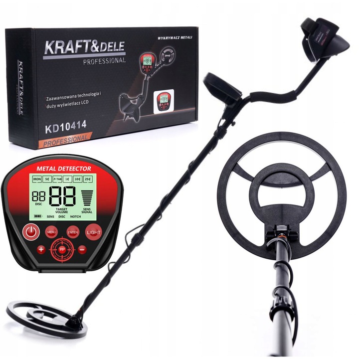 Detector de metale Kraft&Dele KD10414, sonda rezistenta la apa 10 inch