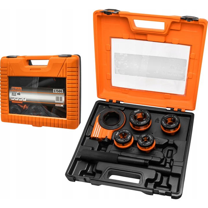 Set de scule pentru tevi, Richmann, 5 elemente, 10x12,5x19x25mm, set complet