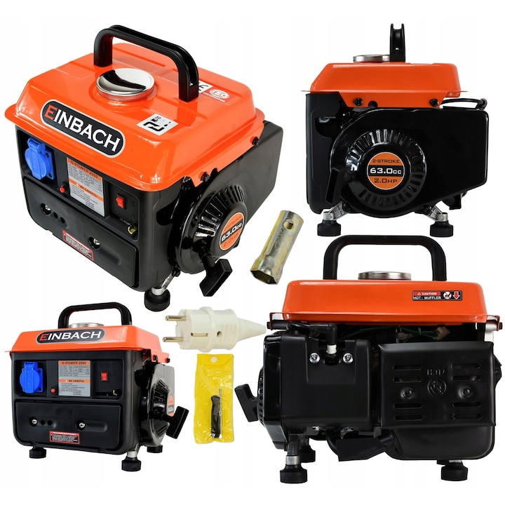 Generator electric G-POWER 2000 SMART, 750W, 1500W max, benzin, 4,2L, 385x315x330mm