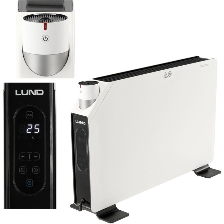 Convector electric cu umidificator LUND 2000W, 18-25 m², 5-30°C, 730x90x450mm