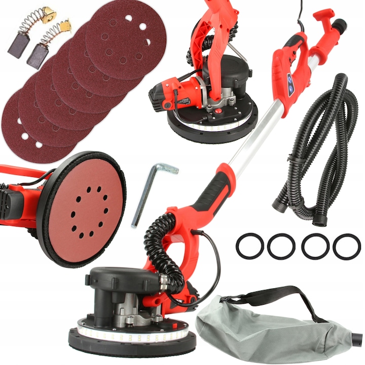 Slefuitor electric MAR-POL M90205, 225mm, 2000W, cu sistem de aspiratie, lungime ajustabila 150-220cm, greutate 4.7kg