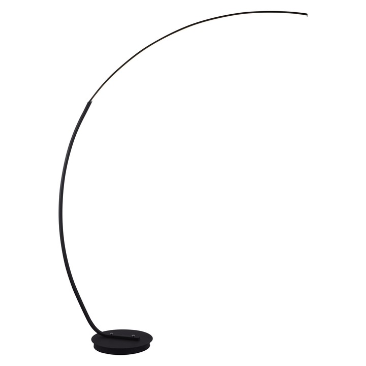 Lampa LED de podea DeLux, 165cm, neagra, cu telecomanda, dimabila