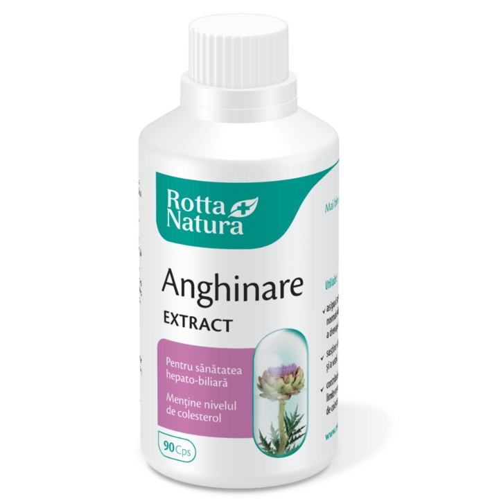 Extract de Anghinare, Rotta Natura, 90 capsule, susține sănătatea ficatului, detoxifiant
