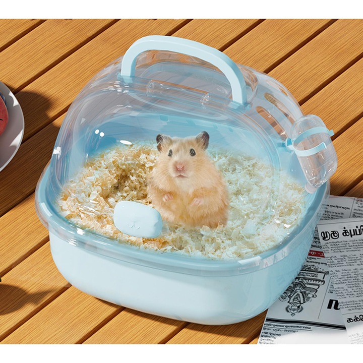 LYCENXI клетка за транспортиране на малки гризачи, синя, 20x18x16 см