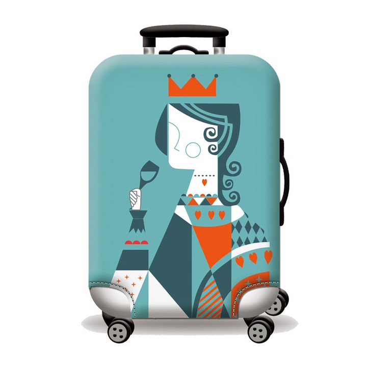 Husa pentru valiza, Amber, model Large, 70cm, albastru