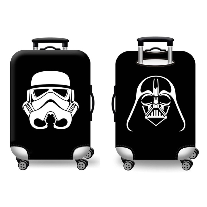 Husa pentru valiza, Amber, 70cm, elastica, rezistenta, negru