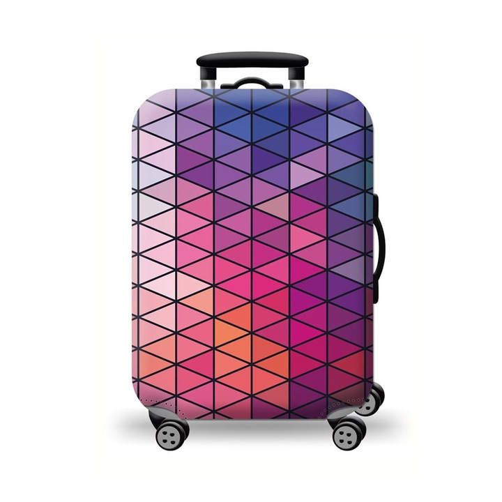 Husa pentru valiza, 50cm, elastic, multicolor