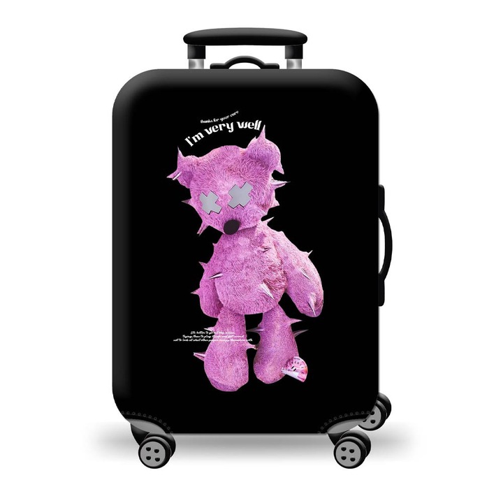 Husa pentru valiza Amber, 70x63,5-71cm, elastica, rezistenta, cu doua deschideri