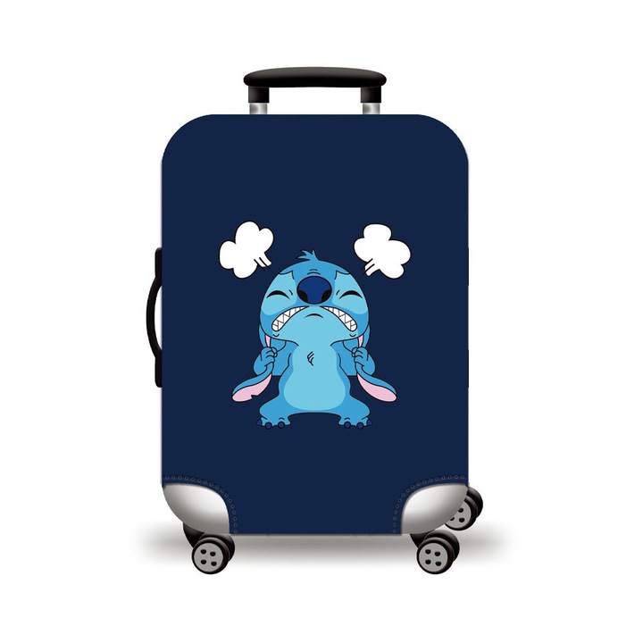 Husa de valiza mica AMBER Stitch AM385-01, 50cm, 85% poliester, 15% spandex, elastic, rezistent