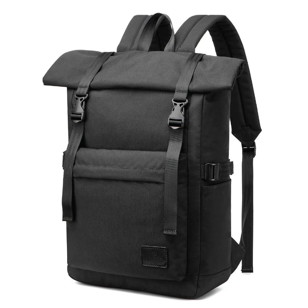 Rucsac laptop Amber, 17.3", impermeabil, 49x31x16cm, 24L, negru