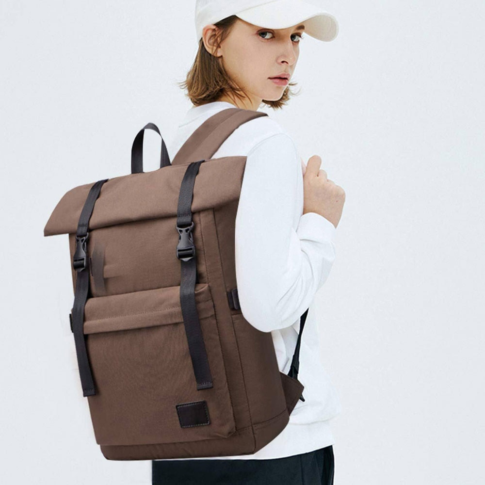 Rucsac laptop Amber 17.3", impermeabil, 49x31x16cm, 24L, maro