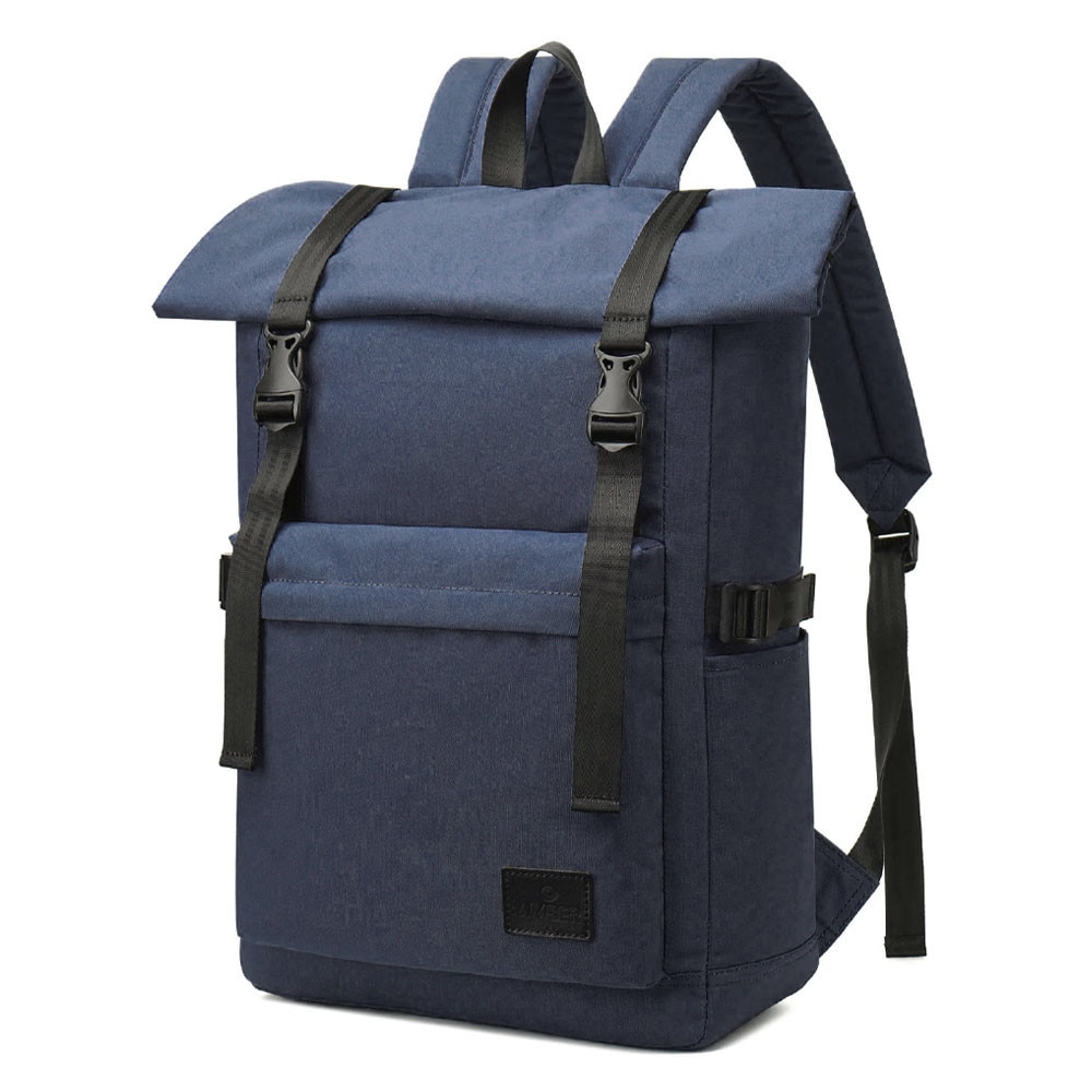 Rucsac laptop Amber 17.3", impermeabil, 49x31x16cm, 24L, bleumarin