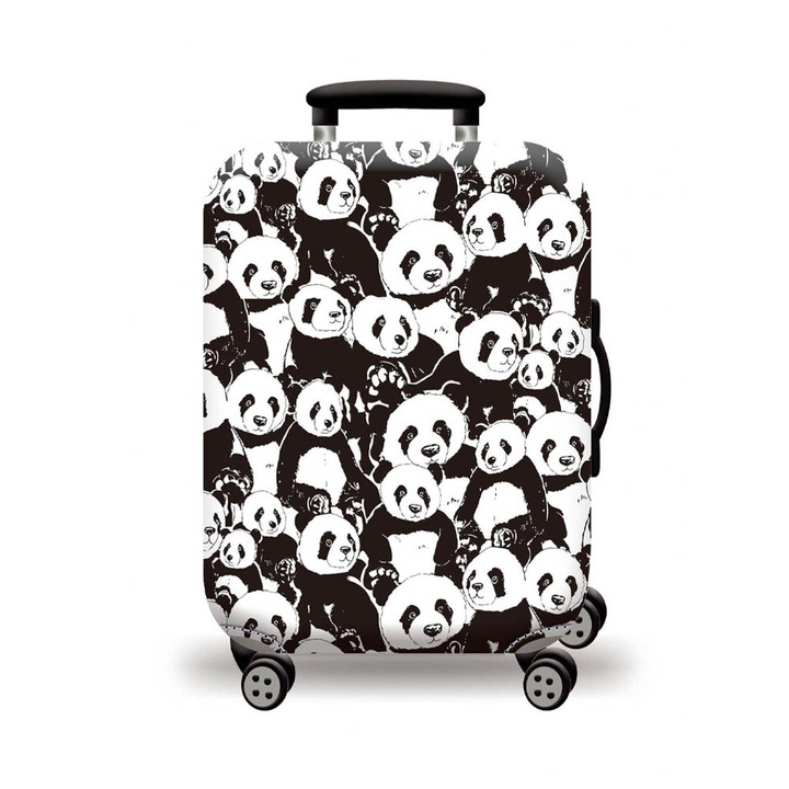 Husa pentru valiza, Amber, alb/negru, 50cm