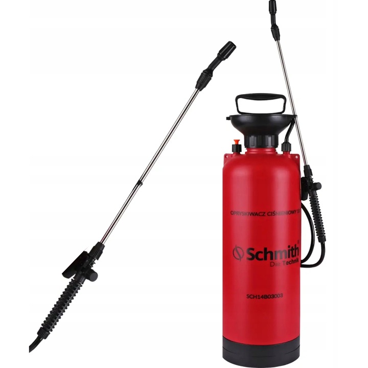 Opryskiwacz cisnieniowy 10L Schmith, lance din otel inoxidabil, material PP+PE, pentru gradina si uz casnic