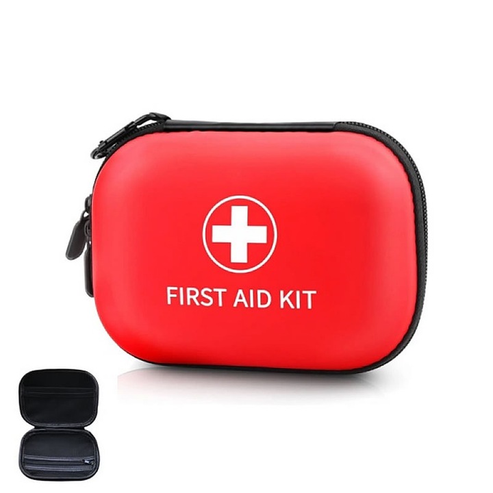 Trusa prim ajutor Super Viata, impermeabila, portabila, rosu, 17.5x13x5.5cm