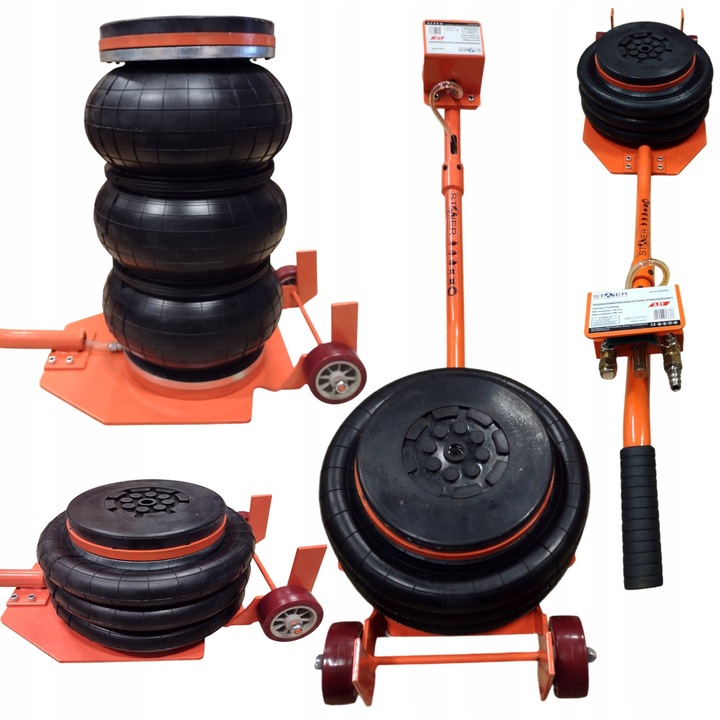 Elevator pneumatic Stoner 3,5T 150-400mm, cu guma suplimentara, 15,5kg