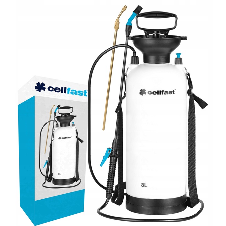 Opryskiwacz manual 8L Cellfast, lance telescopica 39-66cm, culoare transparenta