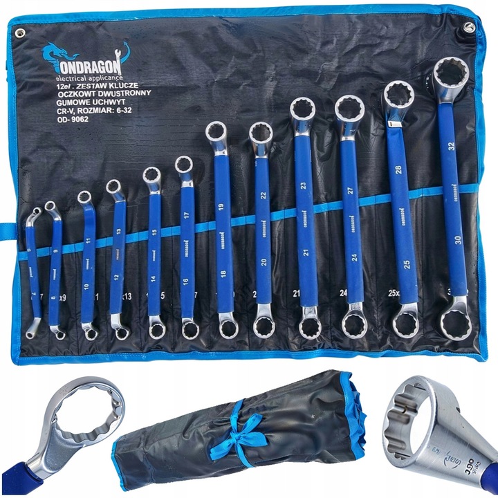 Set chei ocazionate Ondragon 6-32mm, 12 piese, cu etui din material