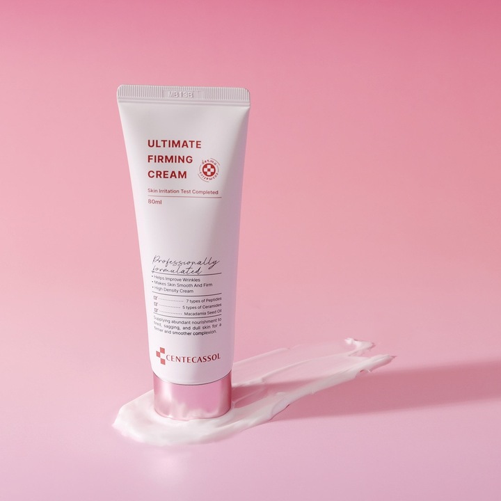 Ránctalanító krém, Centecassol Ultimate Firming Cream - Koreai kozmetikumok, simító, rugalmas és feszesítő hatással, bármilyen bőrtípusra, sűrű textúrával, 80 ml
