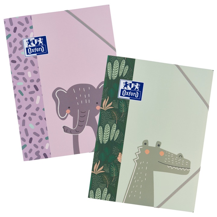 Dosar cu elastic A4 copii, multicolor, 32x24cm, 200 file