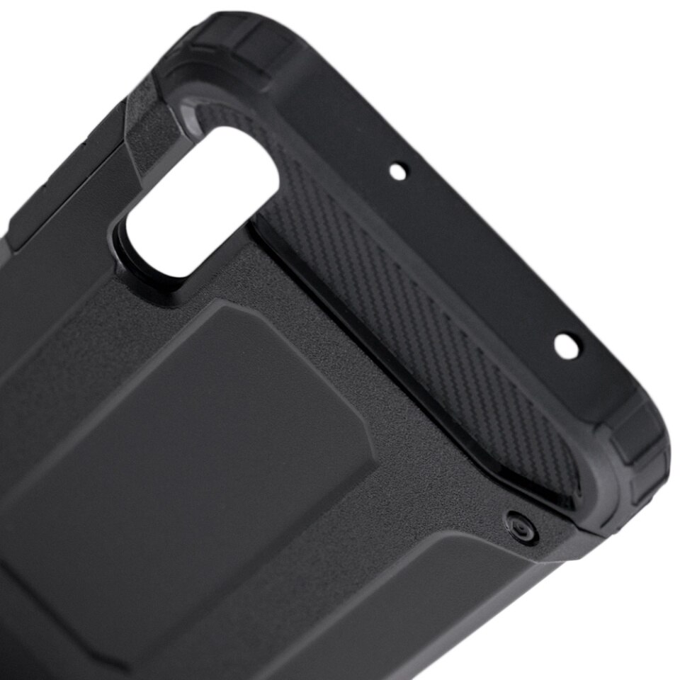Husa pentru Huawei P20 Pro, SKYDDAR INNOVATION, Hybrid Armor, din Plastic Dur, Margini Cauciucate, Antisoc, set cu sticker, Negru