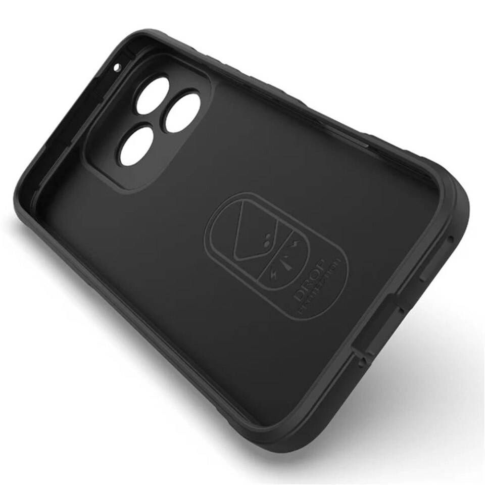 Husa pentru Honor 400 Lite, SKYDDAR INNOVATION, Magic Shield, din Silicon Mat, set cu sticker, Negru