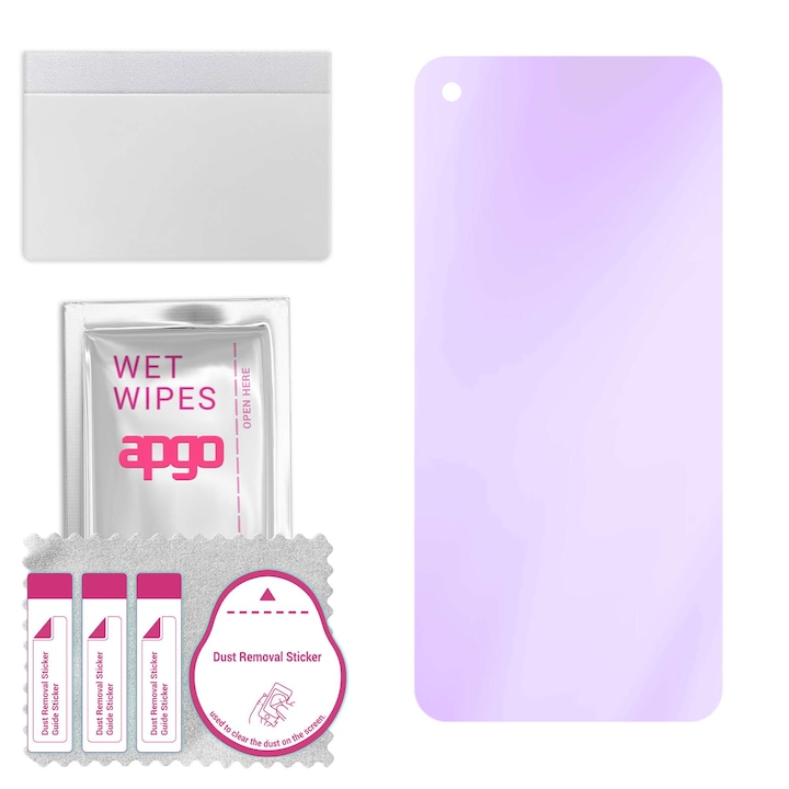 Sticla de protectie ANTI-BLUE apgo pentru Cubot X30 P – sticla hibrida, securizata pentru display, lucioasa, pro flexible Hybrid Glass, 9H, full glue
